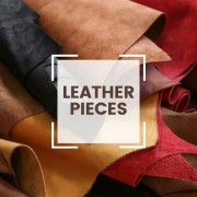 Mixed Leather Scraps, Remnants, Pieces - Italian Upholstery Leather
